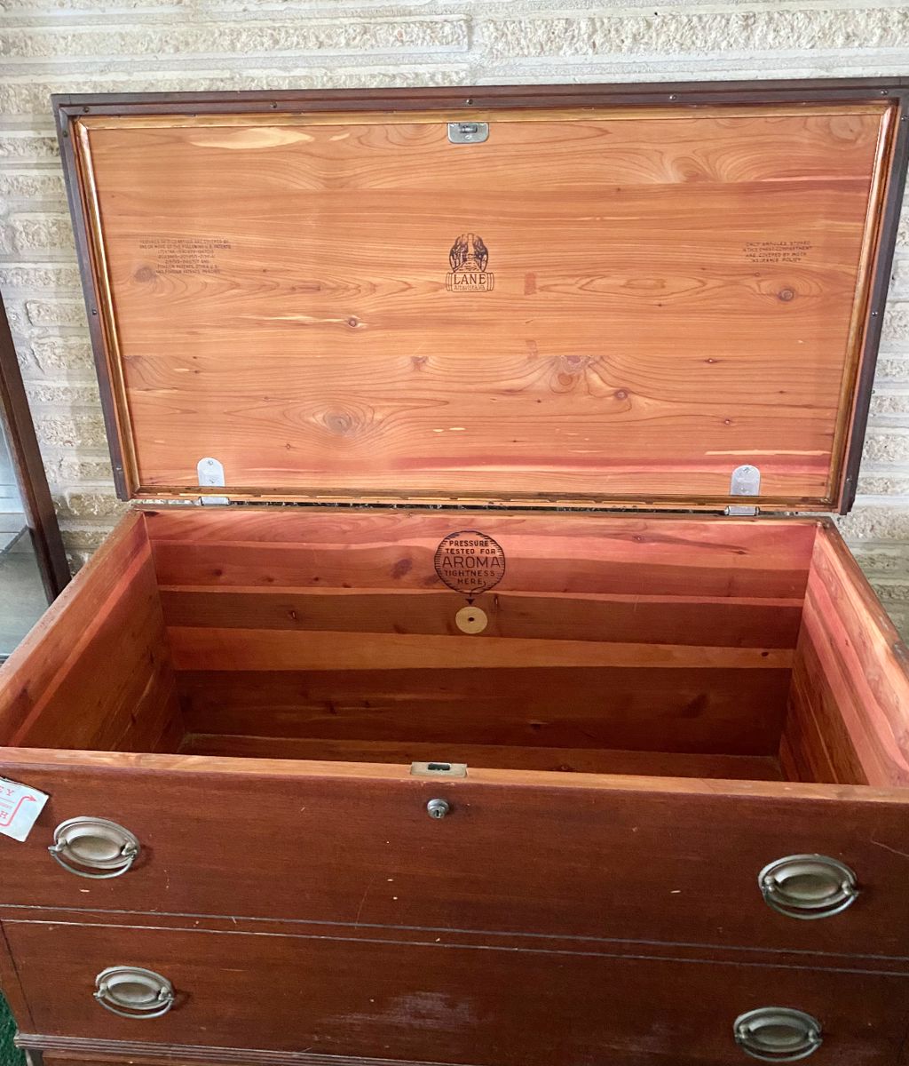 Antique Cedar Chest Cabinet opened