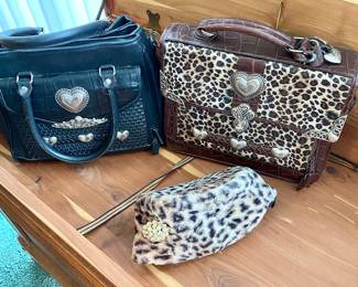 Like new purses and vintage hat.