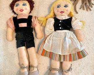 Vintage German Cloth Rag Dolls