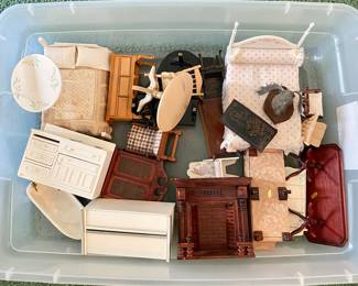 70's Doll house miniature furniture.