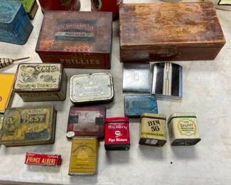 COLLECTION EARLY TOBACCO TINS