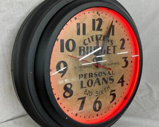 CLOSE UP VIEW PERSONAL LOANS CLOCK 