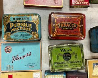 COLLECTION EARLY TOBACCO TINS