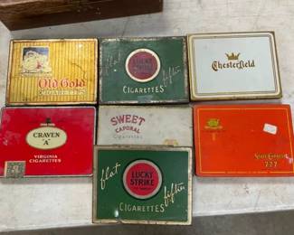 COLLECTION EARLY TOBACCO TINS