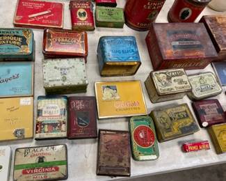 COLLECTION EARLY TOBACCO TINS