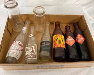 VARIOUS EARLY SODA BOTTLES