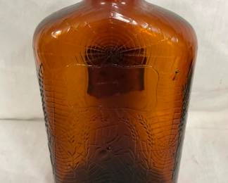 EARLY AMBER SPIDER BOTTLE