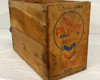 WOODEN CHEVRON BOX 21X14 1/2