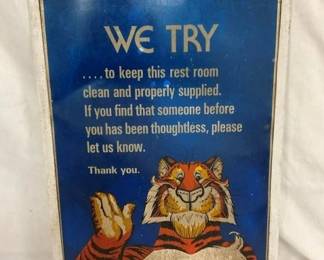 ESSO TIGER ALUM. SIGN 13X18