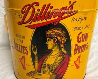 EARLY DILLINGS JELLIES & GUM CAN