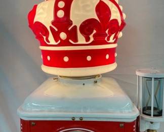 W/ MILKGLASS CROWN GLOBE 