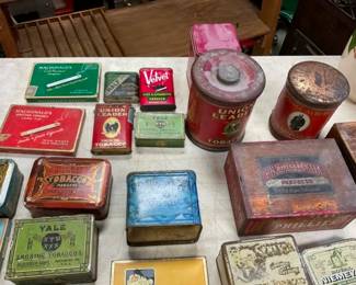 COLLECTION EARLY TOBACCO TINS