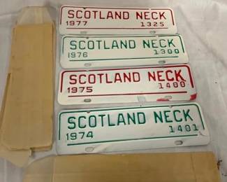 OLD STOCK 74-77 SCOTLAND NECK CITY TAGS
