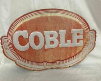 EMB. COBLE SIGN 23X16