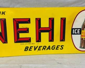 EMB. NEHI BEV. SIGN W/ BOTTLE