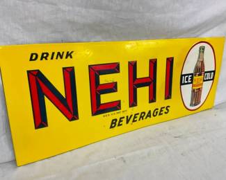 EMB. NEHI BEV. SIGN W/ BOTTLE