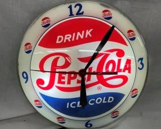 PEPSI COLA BUBBLE CLOCK