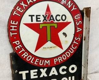PORC. TEXACO MOTOR OIL FLANGE SIGN
