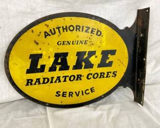 LAKE RADIATOR CORES FLANGE SIGN 18X13