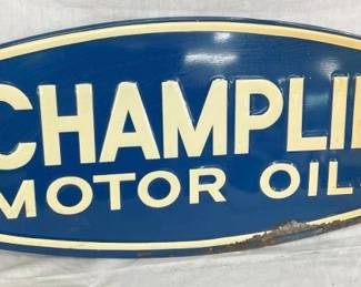 EMB. CHAMPLIN MOTOR OILS SIGN 29X14