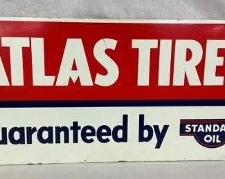 ATLAS TIERS STANDARD OIL SIGN 22X11