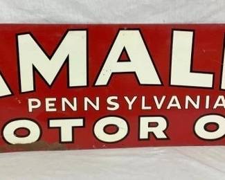 AMALIE MOTOR OIL SIGN 36X12