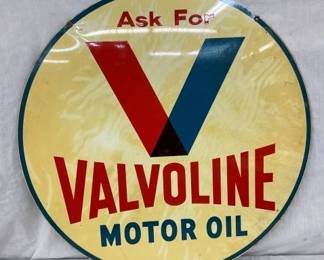 30IN 1960 VALVOLINE MOTOR OIL SIGN