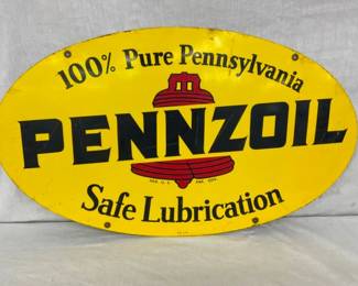 1974 DS PENNZOIL LUBRICATION SIGN