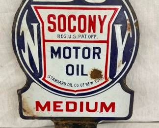 PORC. SOCONY PUMP PADDLE SIGN 8X12