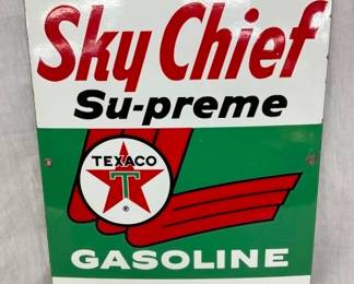 1962 PORC. SKY CHIEF PETROX PUMP PLATE