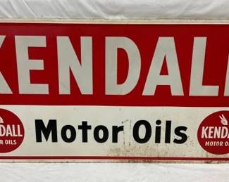 EMB. KENDALL MOTOR OILS SIGN 72X36