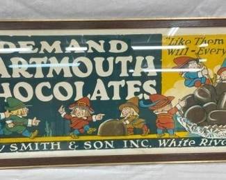 CLOTH DARTMOUTH CHOC. SIGN 45X16