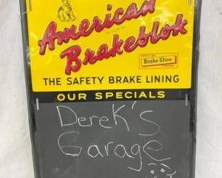 EMB. AMERICAN BRAKEBLOCK MENU BOARD