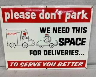 PORC. DONT PARK DELIVERY SIGN