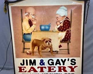 OTHERSIDE LIGHTED EATERY SIGN