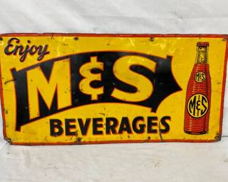 EMB. M&S BEVERAGES SIGN 36X18