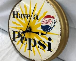 10IN HAVE A PEPSI CLOCK W/ CAP