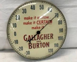 12IN GALLAGHER & BURTON THERMOMETER