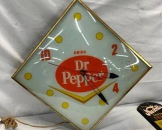 15X15 DR. PEPPER DIAMOND CLOCK