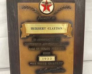 TEXACO SERVICE AWARD 25TH ANN. 9X13