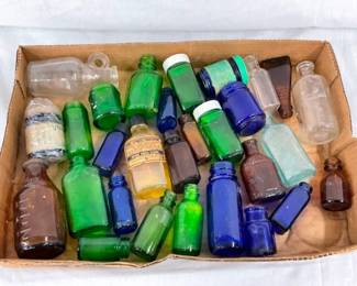 VARIOUS MEDICINE AND POISON BOTTLES