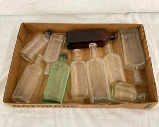 VARIOUS EARLY MEDICINE BOTTLES