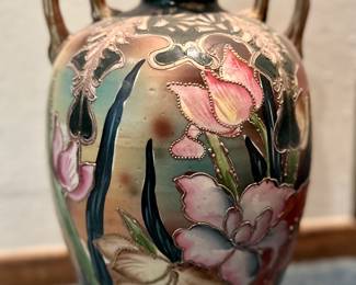 Hand Painted Nippon Floral Vase