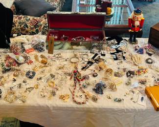 Costume Jewelry plus a few silver pieces, no GOLD.