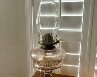 Vintage Violet Lantern Oil Lamp