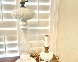 Milk Glass Lamps