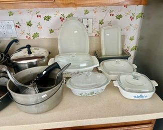 Vintage Casserole Ware/ throughout the kitchen