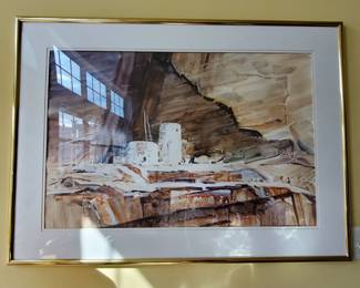 Framed and Signed Watercolor by Marge DeSalvio