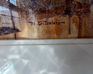 Framed and Signed Watercolor by Marge DeSalvio