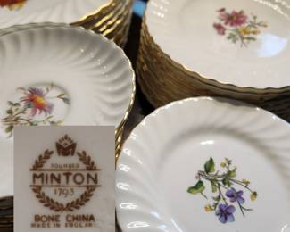 Vintage MINTON porcelain dinnerware service for 12 $395 or bid #232